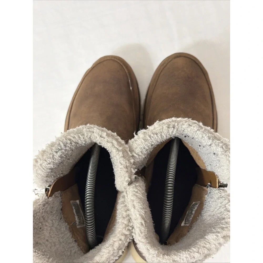 Skechers Winter Snow Boots Womens 9 Synergy‎ Collab Brown Zip Faux Fur 44779 Fit